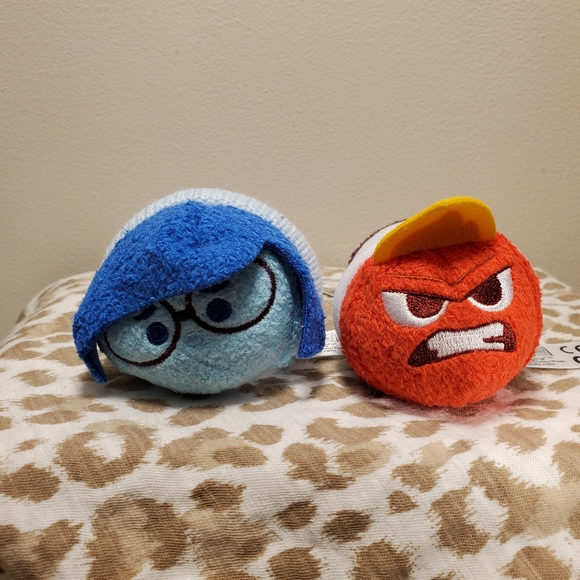 Disneys Inside Out Tsum Tsum Plushies Set of 2 - Picture 1 of 4